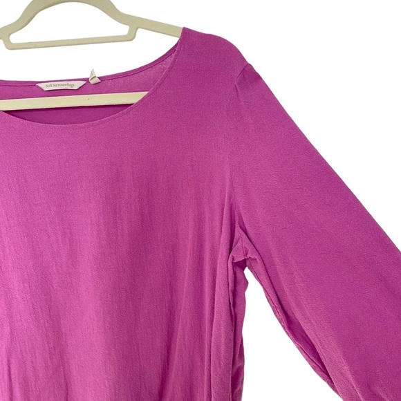 Soft Surroundings Magenta Pink Crocheted Detail Hem - Picture 4 of 9